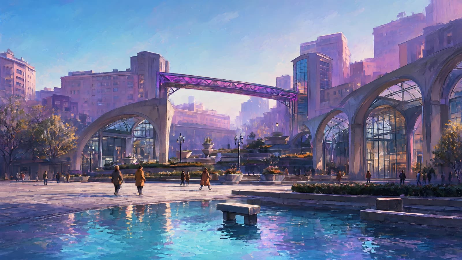 City Plaza at Dusk