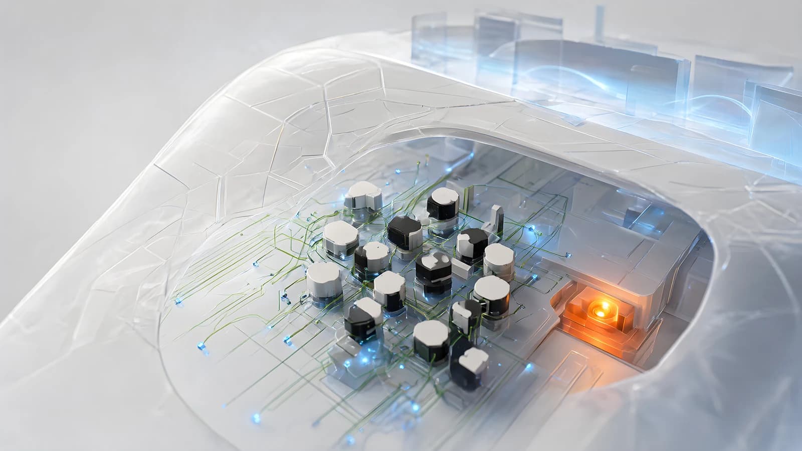 Tech Panel Desktop Background Futuristic Circuit Board - Wallpaper.art
